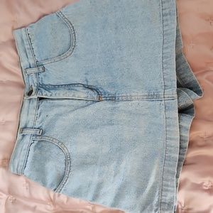 Light wash vintage denim skort